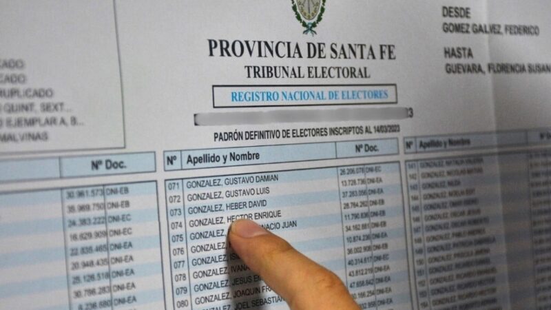 Padrón Provisional para las elecciones de convencionales reformadores y de autoridades