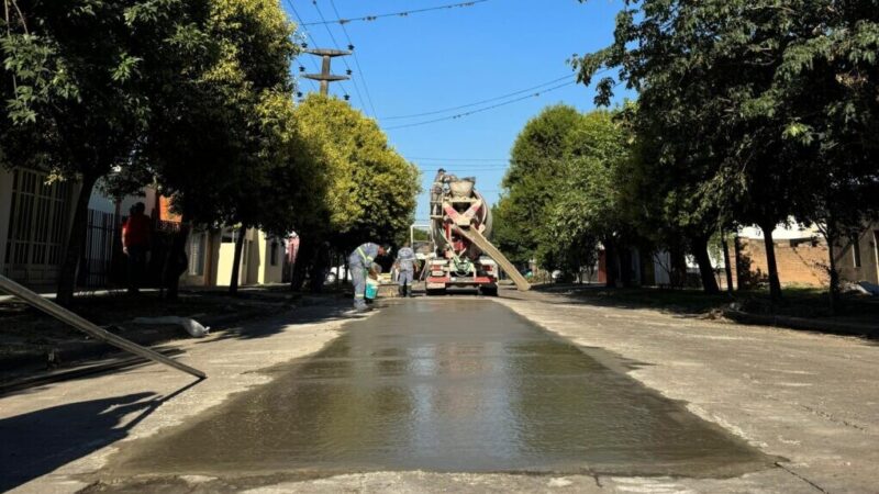 Continúan las obras de repavimentación en Reconquista