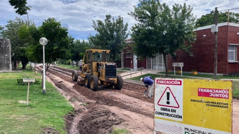 Avanzan las obras del Programa de Pavimento Urbano en Romang