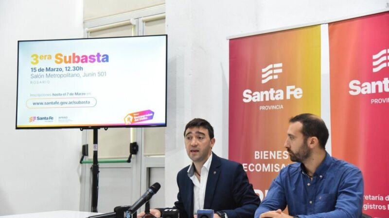 Provincia abrió la inscripción para la primera subasta de 2025 de bienes incautados al delito