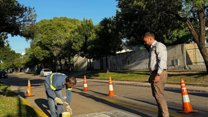 Avellaneda suma 300 metros de ciclovía para mejorar la seguridad vial en la Escuela Industrial