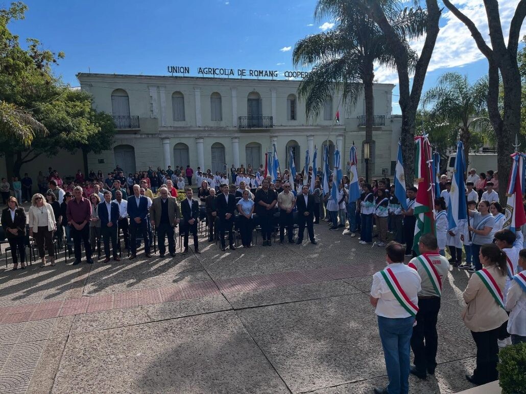 Romang: Acto conmemorativo 152 años fundacionales. Mirá el video