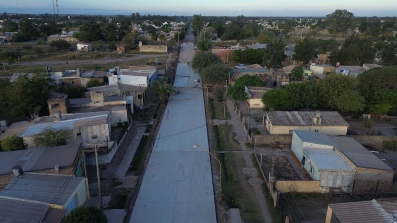 Provincia y Municipalidad de Tostado finalizan más de 1.100 metros de pavimento
