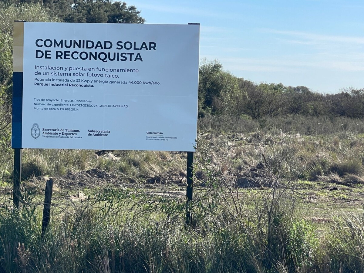 Construyen el primer parque fotovoltaico en Reconquista