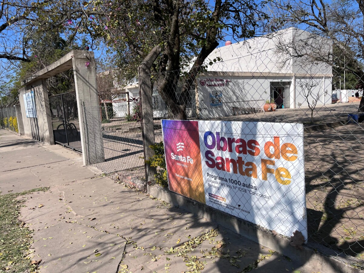 Romang avanza con la construcción de un nuevo salón en la Escuela Concordia N° 1258