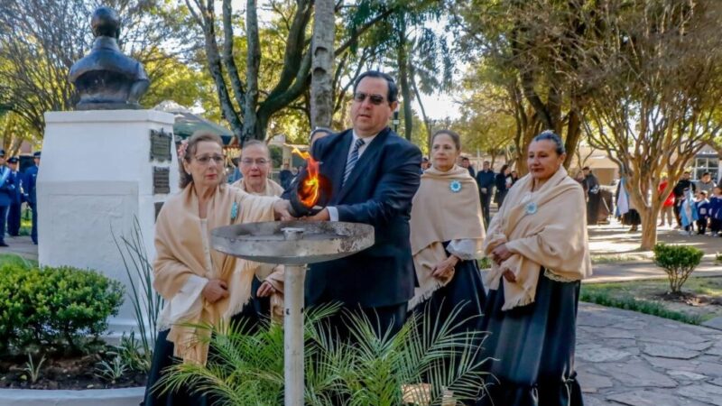 Reconquista rindió homenaje al General José de San Martín en la plaza