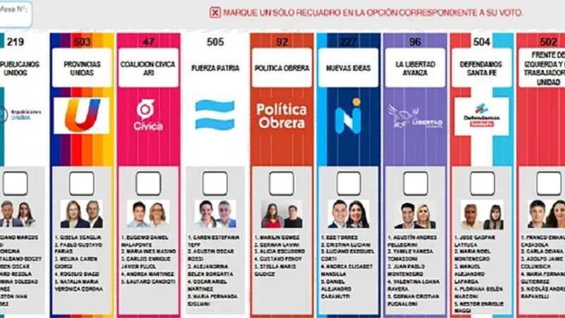 Conocé la boleta única para votar en las elecciones legislativas del 26 de octubre