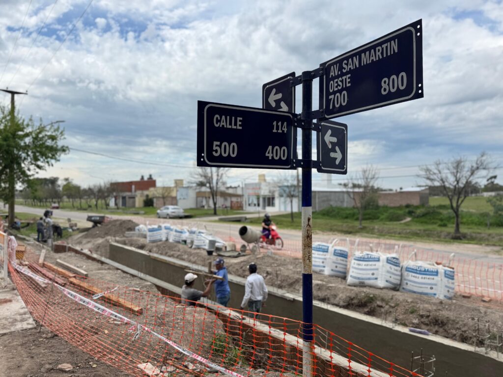 Construyen un alcantarillado en Calle 114 y Av. San Martín Oeste de Avellaneda