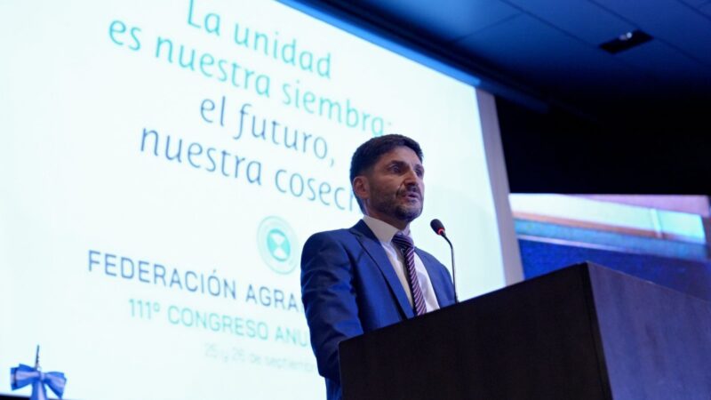 Pullaro en el congreso anual de la FAA: “Aquí tienen un Gobierno aliado del campo”