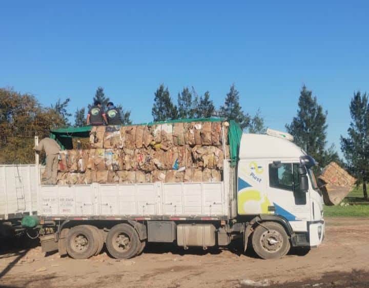 Nueva carga de material reciclado desde la Planta Ambiental de Romang