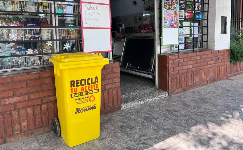 Continua campaña ambiental para reciclar aceite en Romang ¿dónde lo llevo?