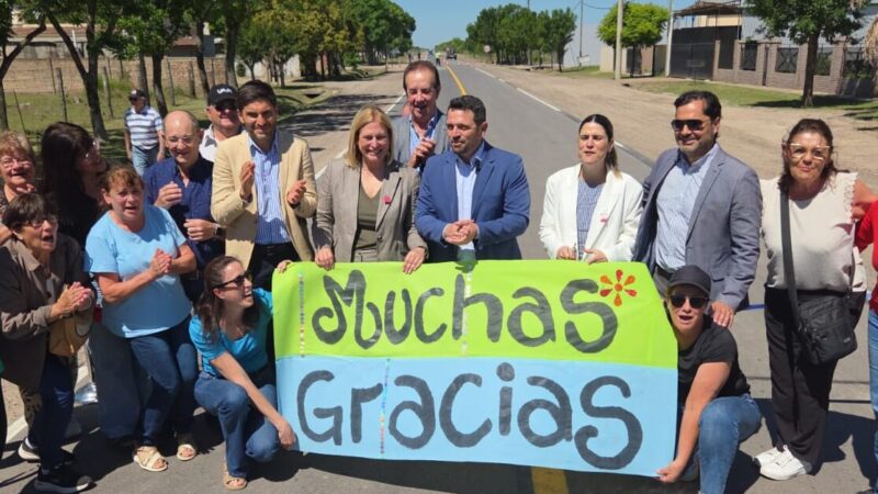 Pullaro y Braidot inauguraron el acceso pavimentado a Moussy