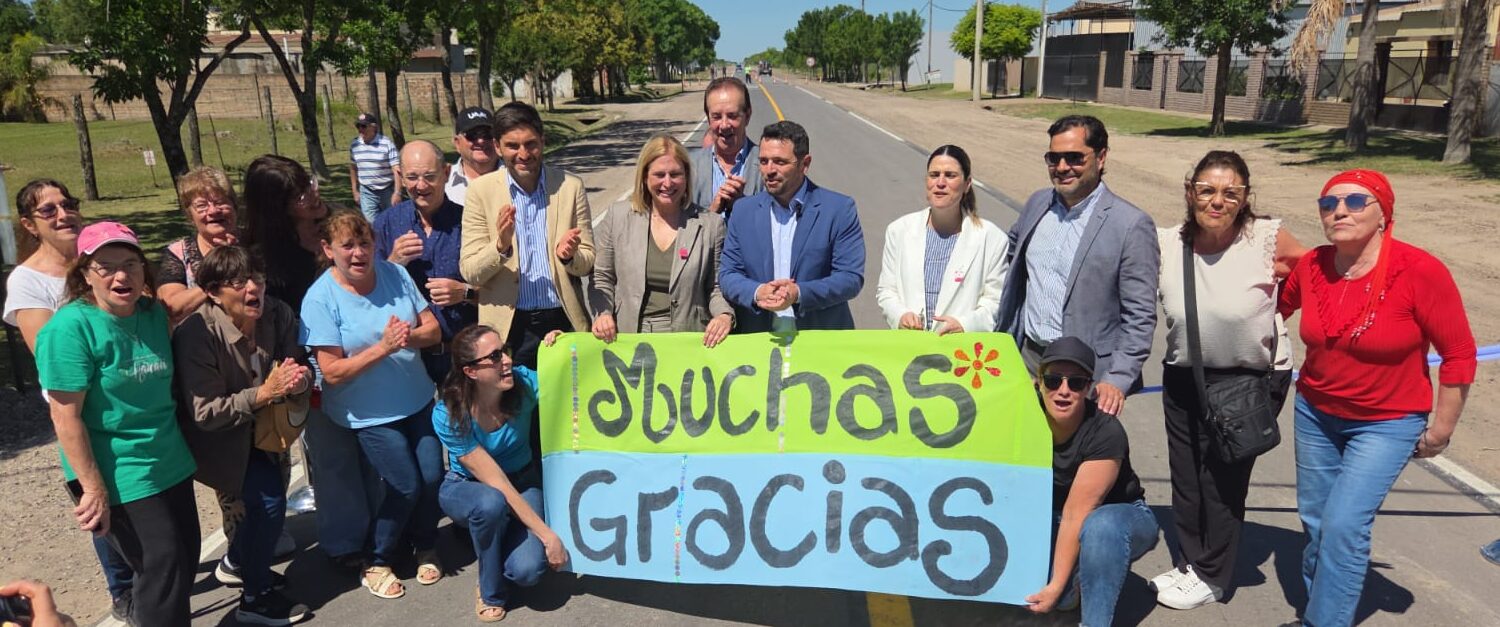Pullaro y Braidot inauguraron el acceso pavimentado a Moussy