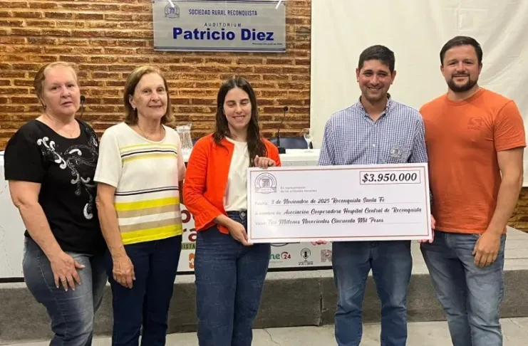 La Sociedad Rural de Reconquista donó casi cuatro millones de pesos al Hospital