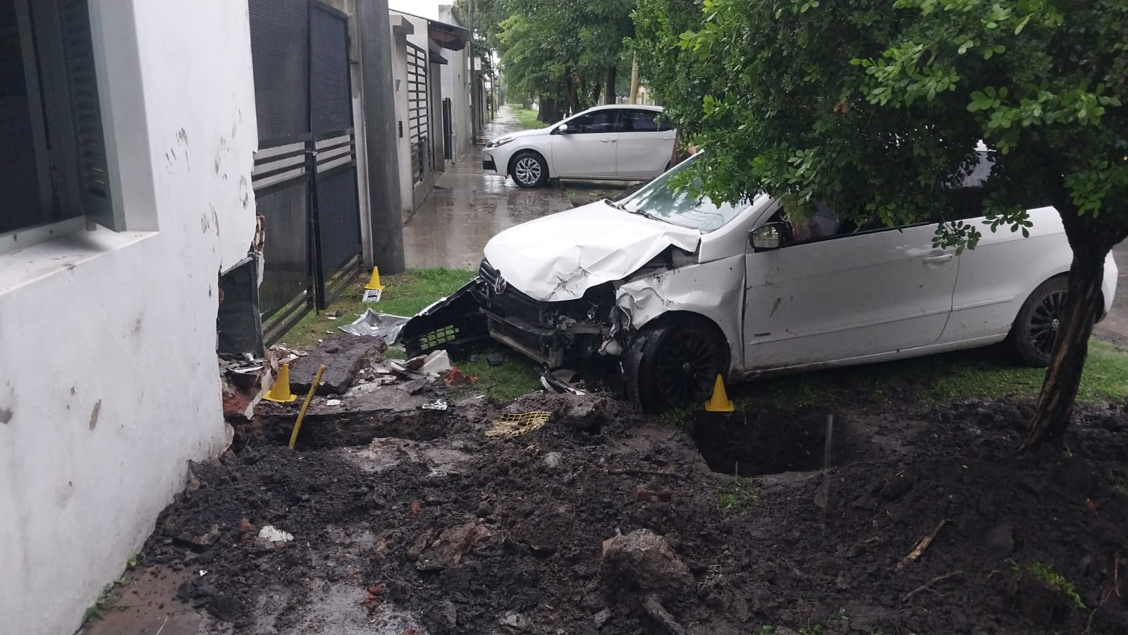 Accidente y fuga de gas en Barrio Port Arthur de Avellaneda