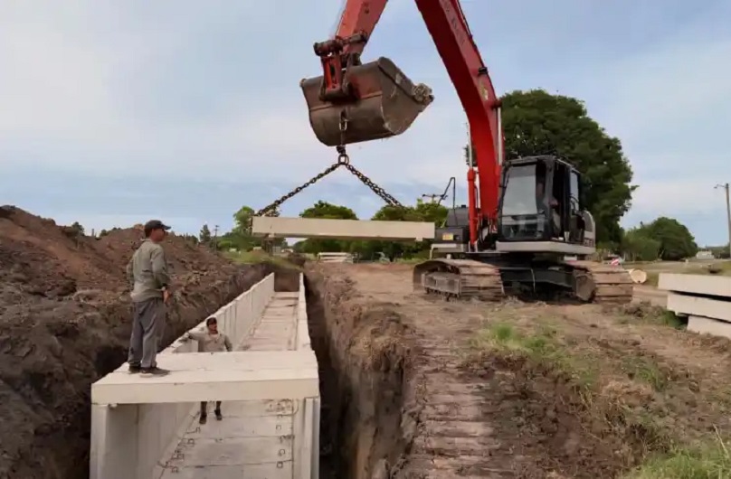 Malabrigo avanza con una obra clave para mejorar el escurrimiento pluvial