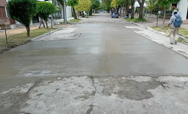 Reconquista finalizó el bacheo en calle Mitre entre Amenábar y Lucas Funes