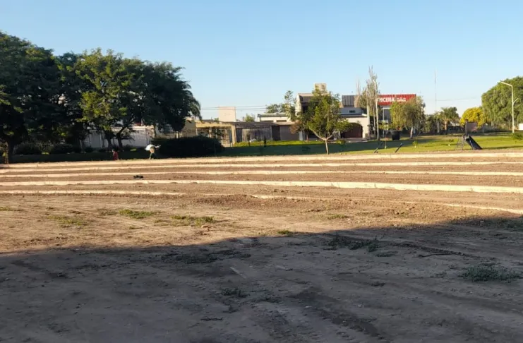 Avanza la construcción del anfiteatro en el Parque Sur de Reconquista