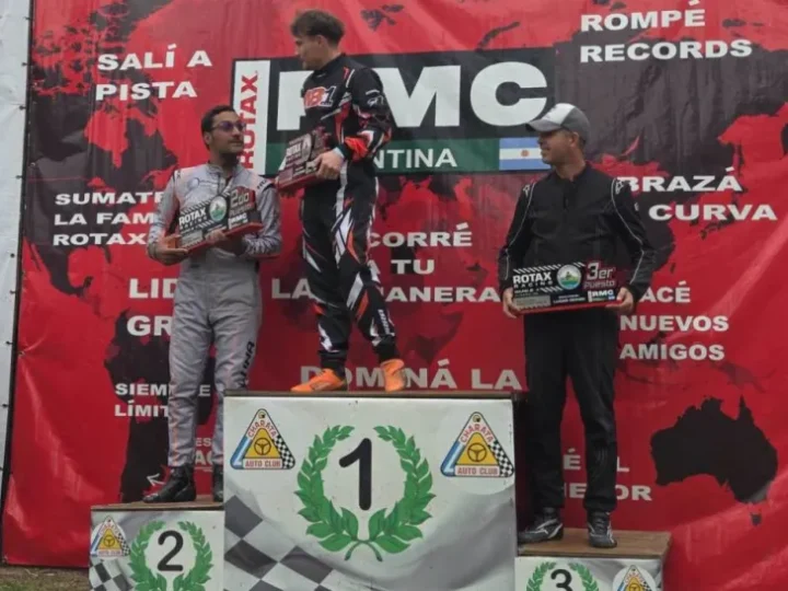 El piloto Marcos González logró el tercer puesto en el Karting Nacional de Charata