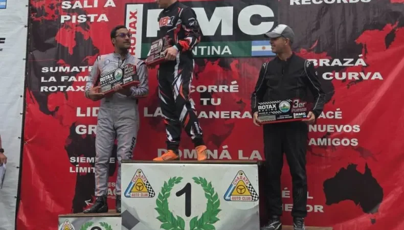 El piloto Marcos González logró el tercer puesto en el Karting Nacional de Charata