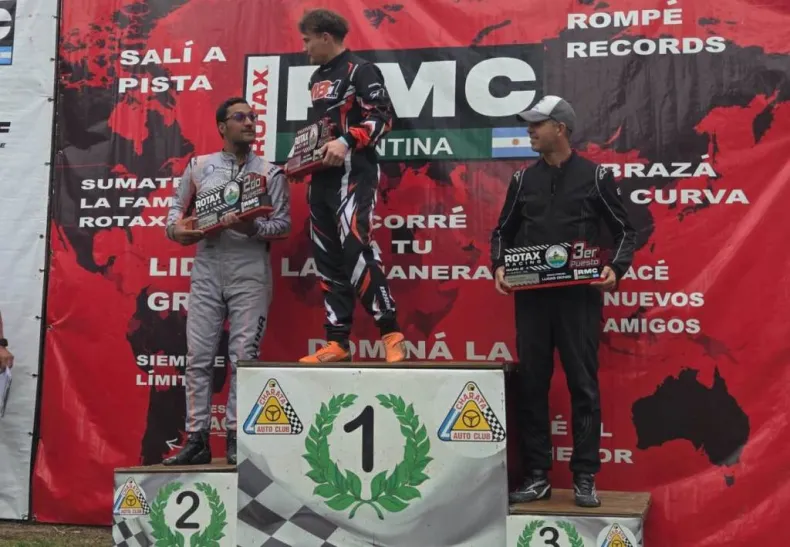 El piloto Marcos González logró el tercer puesto en el Karting Nacional de Charata