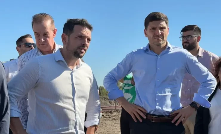 Pullaro y Braidot supervisaron el avance de la tercera vía entre Avellaneda y Reconquista