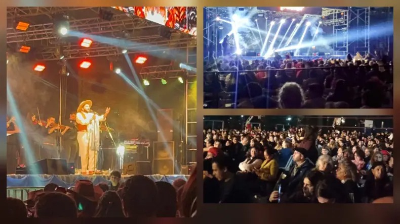 El artista Lázaro Caballero actuó en el Club Adelante de Reconquista