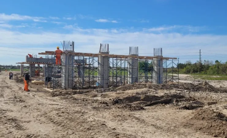 Tercera Vía Reconquista-Avellaneda: Provincia completó el pilotaje del puente sobre Arroyo El Rey